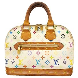 Bolso de mano Louis Vuitton Alma Monogram Multicolor Blanco