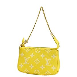 Louis Vuitton Monogram Empreinte Bicolor Mini Pochette Accessoires Giallo