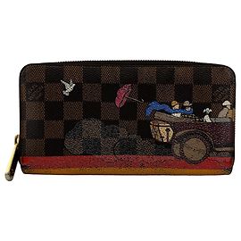 Louis Vuitton Damier Ivasion Zippy Long Wallet Brown Damier ebene