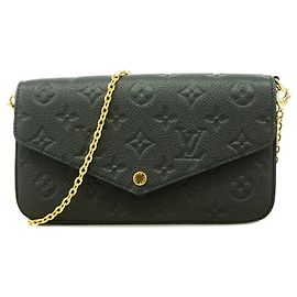 Louis Vuitton Monogram Empreinte Pochette Felicie Noir