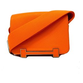 Hermès Sac à épaule Hermes en cuir Chevre Mysore Orange Orange
