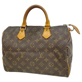 Louis Vuitton Monogram Speedy 30 Handbag Brown