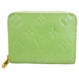 Porta-moedas Zippy Louis Vuitton Vernis Verde