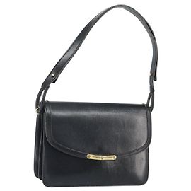 Christian Dior Shoulder Leather Black