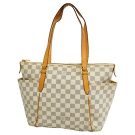 Borsa Tote Louis Vuitton Damier Azur Totally PM Bianco