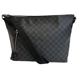 Borsa a tracolla Louis Vuitton Mick MM Damier in pelle Nero Damier ebene