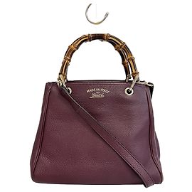 Sac à main Gucci 336032 Bamboo Shopper Bordeaux