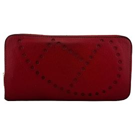 Hermès Cartera larga Hermes Evelyne Round Roja