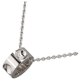 Collier Pendentif Empreinte Louis Vuitton en or blanc 18K Autre