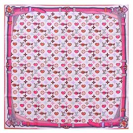 Pañuelo Louis Vuitton Carre a la Folie Rosa Multicolor