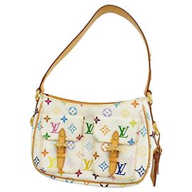 Borsa a tracolla Louis Vuitton Monogram Multicolor Lodge PM Bianco