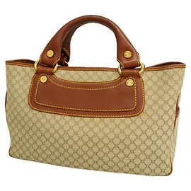 Céline Celine Triomphe Canvas Handbag Beige