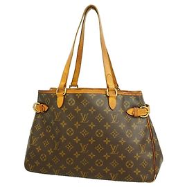 Sac cabas horizontal Louis Vuitton Monogram Batignolles Marron