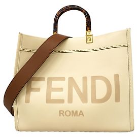 Fendi Sunshine Leder-Tote-Bag Roh