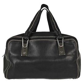 Chanel Vintage Bowler Lambskin Medium Preto