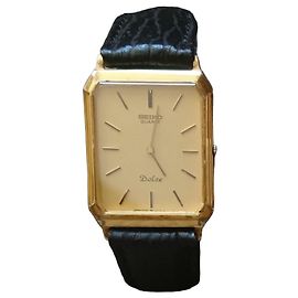 Montre à quartz plaquée or, Seiko Dolce ref. 6730-5540 Doré