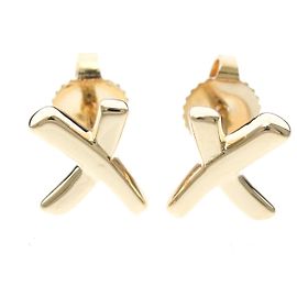 Tiffany & Co. Paloma Picasso Graffiti X Stud 18K Yellow Gold Mini Rosa