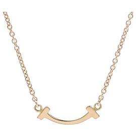 Pendentif Tiffany & Co. T Smile Or Rose 18K Small Rose