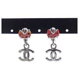 Chanel Coco Mark Ladybug Drop Earrings Other