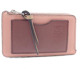 Loewe Coin Card Holder Pink Dark red