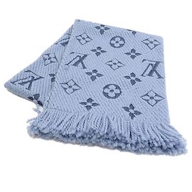 Louis Vuitton Echarpe Mania Bufanda para mujer Azul Azul claro