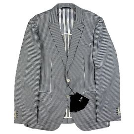 NEU Hugo Boss Slim Fit Stretch Blazer blau-weiß gestreift Größe 52 / L Andere