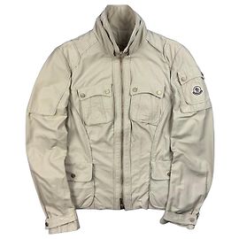 Women`s Moncler Z7E002 Beige Cotton Blend Lightweight Jacket Size 1 / S Other