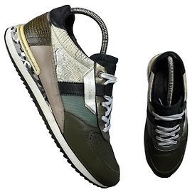 Dolce & Gabbana Sneakers Patchwork Pelle e Tessuto - Verde & Nero Altro