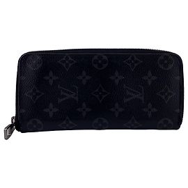 Louis Vuitton Monogram Eclipse Long Wallet Brown Black