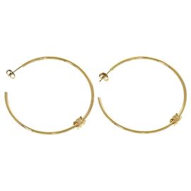 Céline Brincos de Argola Celine Triomphe Gold Dourado