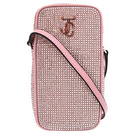 Mini Bolsa de Ombro Jimmy Choo com Strass Rosa