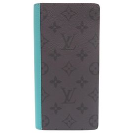 Louis Vuitton Portefeuille Brazza NM Long Wallet Brown Black Turquoise Monogram