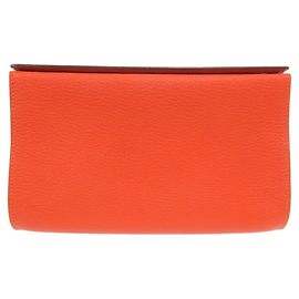 Hermès Hermes Caro MM Pouch in Orange Orange