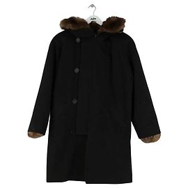 Cappotto in pelliccia nero Yves Salomon Nero