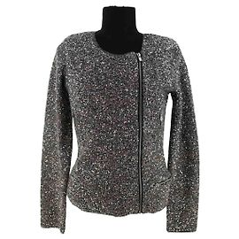 Cardigan Maje con paillettes argento Argento