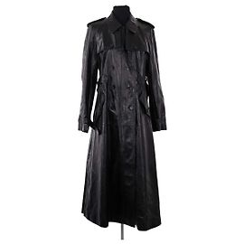 Cappotto in pelle nero Dior Nero