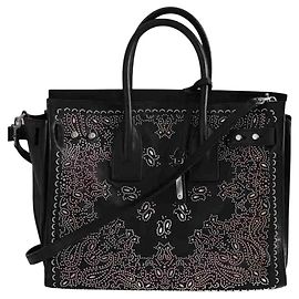 Autre Marque Borsa shopper da giorno bandana nera Nero