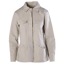 Philosophy di Alberta Ferretti Beige Cotton Pleated Peplum Utility Jacket Other