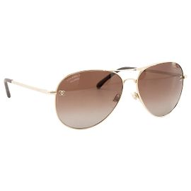 CHANEL - Chanel Sonnenbrille aus goldfarbenem Metall Golden