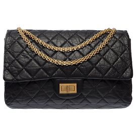 CHANEL 2.55 Bag in Black Leather - 104014 Black