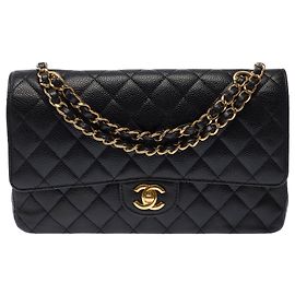 Bolsa CHANEL Timeless/Classique em Couro Preto - 104012 Preto