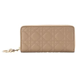 DIOR - Cartera Lady Dior Voyageur en piel cannage beige Beige