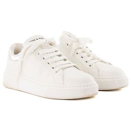 PRADA - Downtown Prada Sneaker aus weißem Glattleder (T36) Weiß
