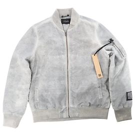 Autre Marque Veste Ksubi Royalty Bomber Overdye Earth en Gray, M Gris