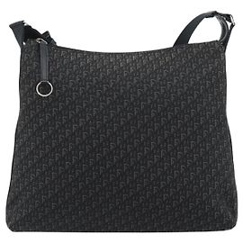 Christian Dior Vintage Trotter Canvas Medium Noir