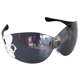 Kenzo Metal and Black Plastic Sunglasses Black Silvery