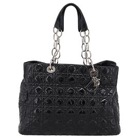 Christian Dior Soft Chain Cannage Quilt Patent Large Nero
