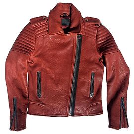 Hôtel Particulier Chaqueta de cuero roja Perfecto