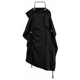 Givenchy Robe Noire Drapée Asymétrique Noir