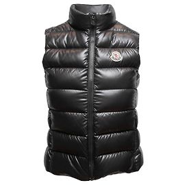 Gilet doudoune Moncler pour enfants noir Taille 12 Year Noir